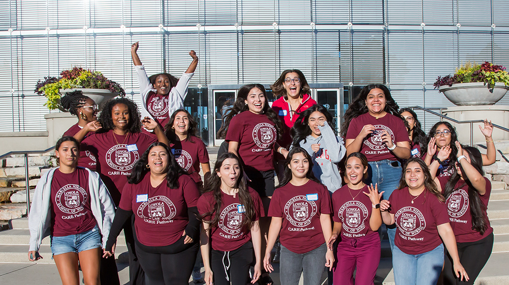 Care Pathway students in front of the IC